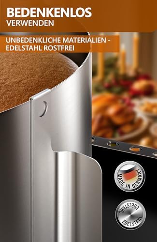 4smile Tortenring verstellbar 20 cm aus Edelstahl - ideal für kreative Kuchen in der heimischen Backstube