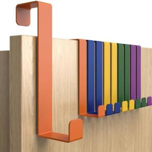 Menz Türhaken - 10 bunte Kleiderhaken für Tür, platzsparend & flexibel, hohe Tragkraft für jeden Raum