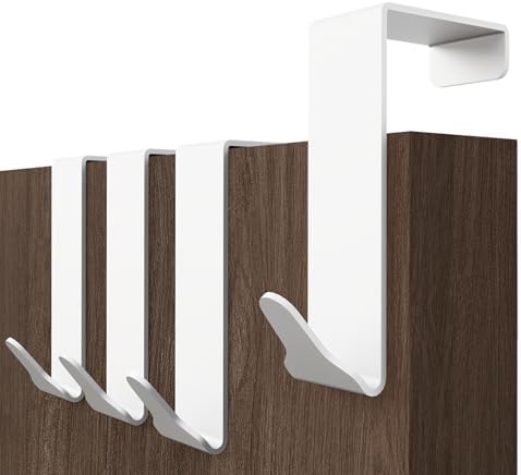 Menz Edelstahl Türhaken (4 Stück) – Anti-Rutsch Kleiderhaken für stabile Türgarderobe tshiab