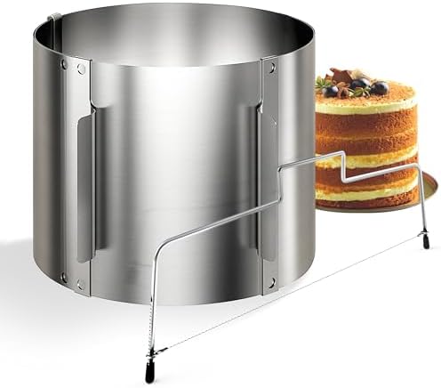 4smile Tortenring verstellbar 20 cm aus Edelstahl - ideal für kreative Kuchen in der heimischen Backstube