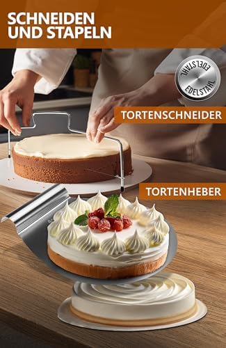 4smile Tortenring verstellbar 20 cm aus Edelstahl - ideal für kreative Kuchen in der heimischen Backstube