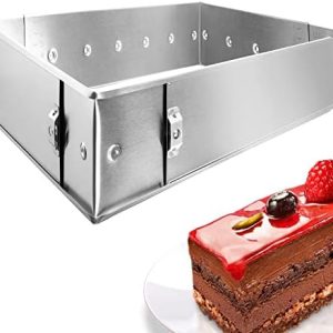 4smile Profi Backrahmen rechteckig verstellbar – Edelstahl Kuchenform für perfekte Backergebnisse in jeder Küche