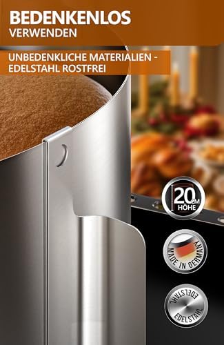 4smile Tortenring verstellbar 20 cm aus Edelstahl - ideal für kreative Kuchen in der heimischen Backstube