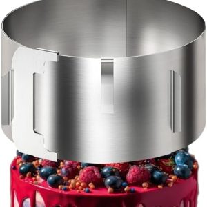 Menz verstellbarer Tortenring aus Edelstahl - Hochwertige Backform 16-30 cm für kreative Kuchen und Torten Zuhause