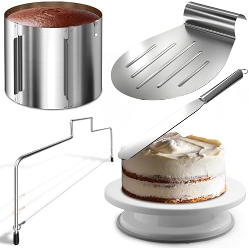 4smile Tortenring verstellbar 20 cm aus Edelstahl - ideal für kreative Kuchen in der heimischen Backstube