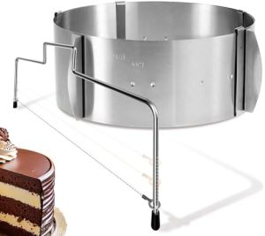 Menz verstellbarer Tortenring 15 cm aus Edelstahl - Ideal zum Schichten und Dekorieren für kreative Kuchenliebhaber, Ø 1