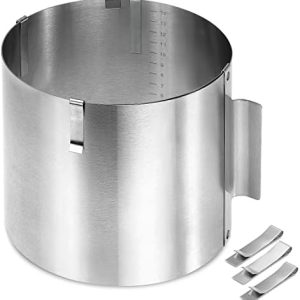 Menz verstellbarer Tortenring 15cm – Hochwertige Edelstahl Backform für perfekte Tortenkreationen in Ihrer Küche