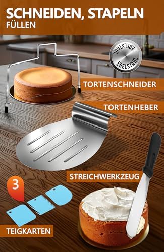 4smile Tortenring verstellbar 20 cm aus Edelstahl - ideal für kreative Kuchen in der heimischen Backstube