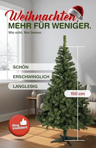 150 cm Künstlicher Weihnachtsbaum von – Dicht & Pflegeleicht, ideal für festliche Dekoration