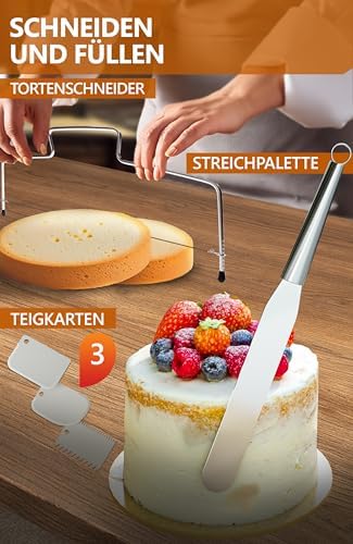 4smile Tortenring verstellbar 20 cm aus Edelstahl - ideal für kreative Kuchen in der heimischen Backstube