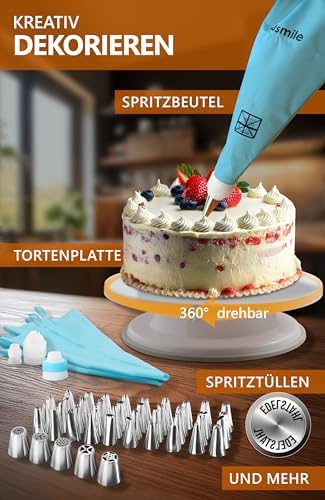 4smile Tortenring verstellbar 20 cm aus Edelstahl - ideal für kreative Kuchen in der heimischen Backstube