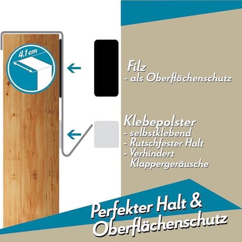 Menz Edelstahl Türhaken (4 Stück) – Anti-Rutsch Kleiderhaken für stabile Türgarderobe tshiab