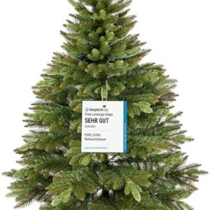 Pure Living Künstlicher Weihnachtsbaum 90cm - TESTSIEGER mit 10 Jahren GARANTIE, naturgetreu & dichte Zweige für festlic