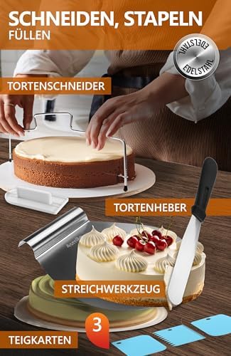 4smile Tortenring verstellbar 20 cm aus Edelstahl - ideal für kreative Kuchen in der heimischen Backstube
