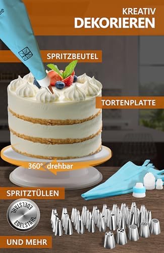 4smile Tortenring verstellbar 20 cm aus Edelstahl - ideal für kreative Kuchen in der heimischen Backstube