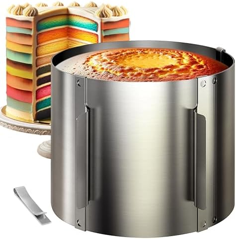4smile Tortenring verstellbar 20 cm aus Edelstahl - ideal für kreative Kuchen in der heimischen Backstube