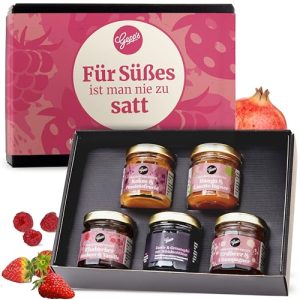 Gepp's Feinkost Frühstück Marmeladen Set I Auswahl an Mini Konfitüren für feine Frühstücksmomente mit Mango, Ingwer, Erd