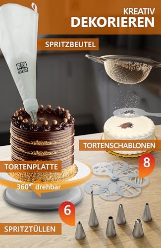 4smile Tortenring verstellbar 20 cm aus Edelstahl - ideal für kreative Kuchen in der heimischen Backstube