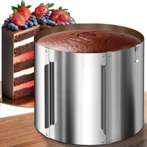 4smile Tortenring verstellbar 20 cm aus Edelstahl - ideal für kreative Kuchen in der heimischen Backstube