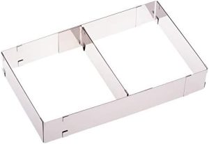 4smile BACKRAHMEN Vario rechteckig – Edelstahl Küchenrahmen zum Backen & Dekorieren von Torten, 5cm hoch, Made in German