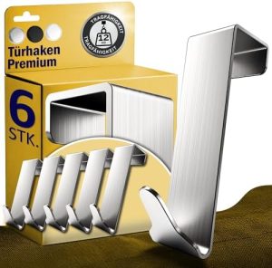 Menz Türhaken Set – Hochwertige Edelstahl Kleiderhaken für robuste Garderobe in Türnähe